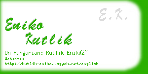 eniko kutlik business card